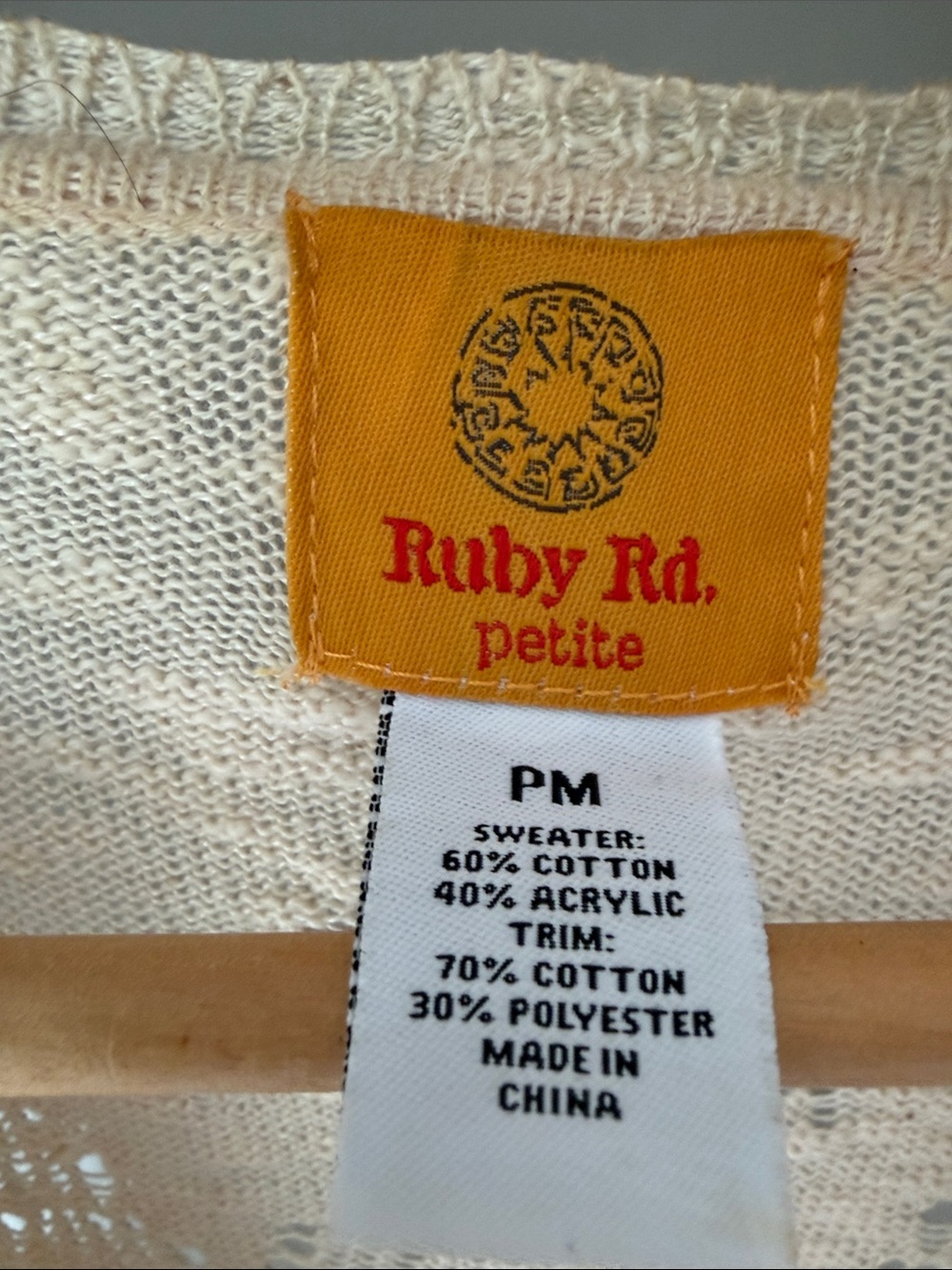 Ruby Rd. Cream Openwork Short-Sleeve Cardigan - Picture 2 of 9